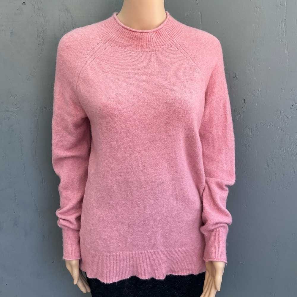 J. Crew Marino Wool And Alpaca Blend Soft Pink Women’s Crew Neck Sweater Size - Picture 1 of 7